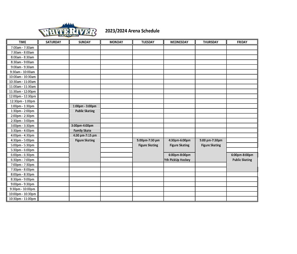 2023/2024 Arena Schedule