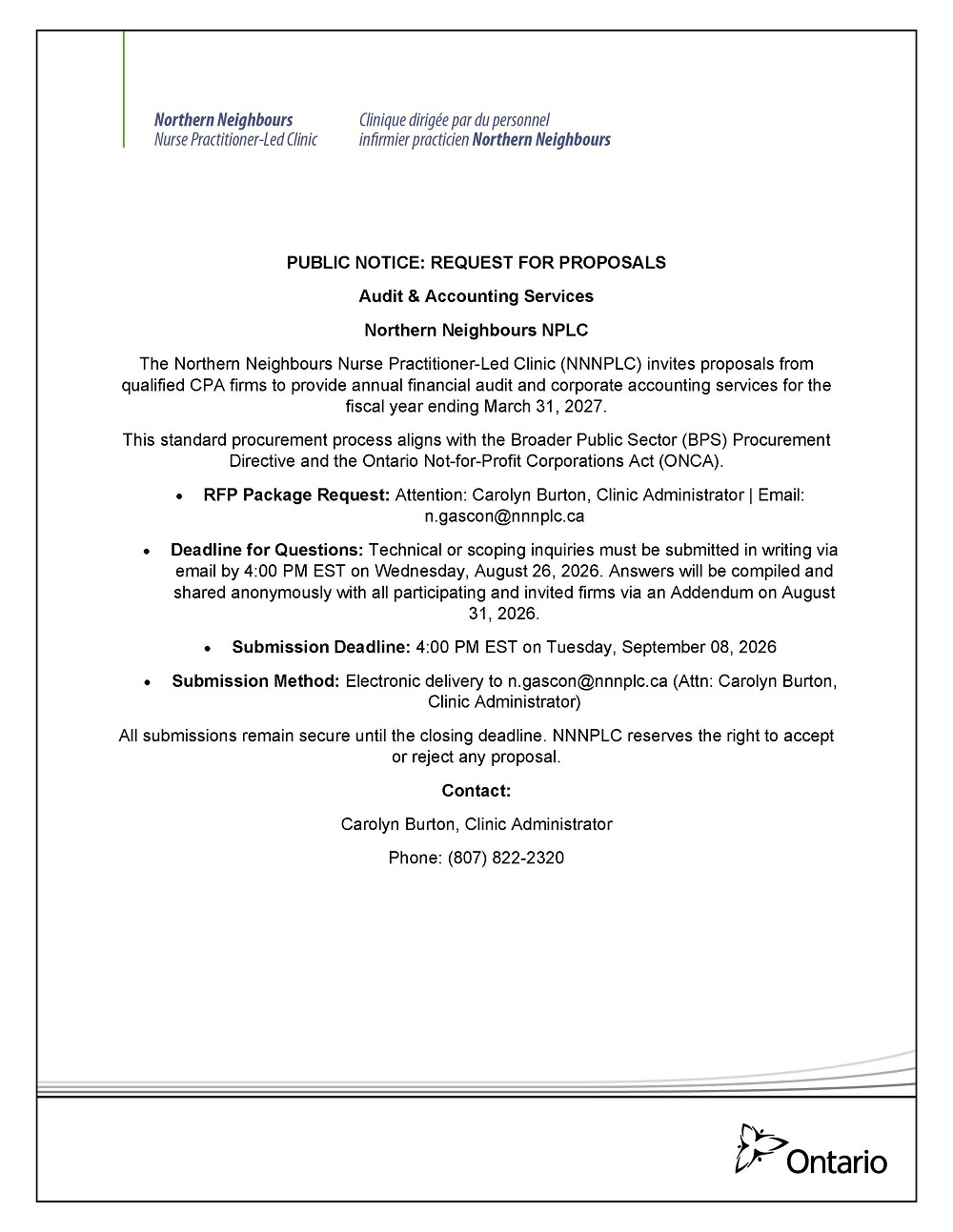 Request for Proposal (RFP)